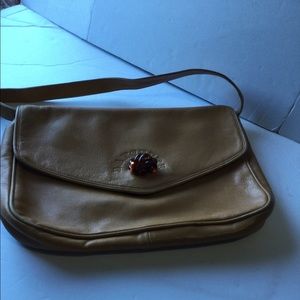 Lancetti clutch genuine leather decorative closure